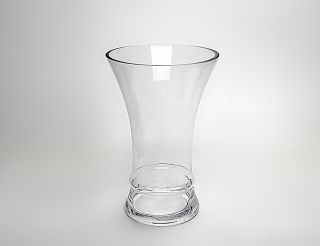 Oval Glass Vase  Smoke 