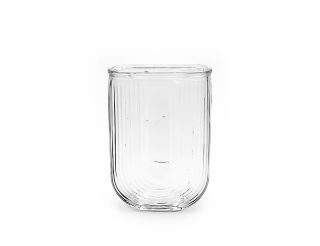 Oval Glass Vase  Clear 